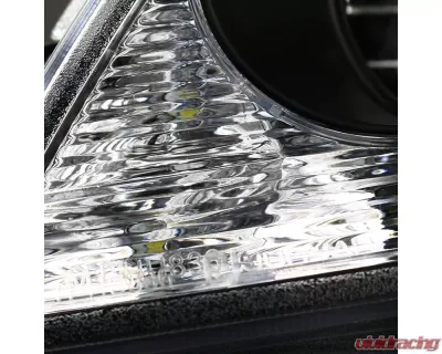 Spec-D Projector Headlights w/ LED Light Strip & LED Turn Signal Lights (Matte Black Housing/Clear Lens) Lexus IS300 2001-2005 - 2LHP-IS30001JM-TM