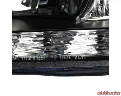 Spec-D Projector Headlights w/ LED Light Strip & LED Turn Signal Lights (Matte Black Housing/Clear Lens) Lexus IS300 2001-2005 - 2LHP-IS30001JM-TM