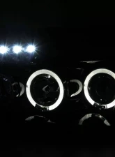 Spec-D Dual Halo Projector Headlights (Glossy Black Housing/Smoked Lens) Dodge Magnum 2005-2007                                     - 2LHP-MAG05G-TM - Image 2