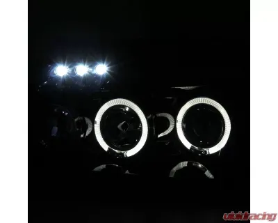 Spec-D Dual Halo Projector Headlights (Glossy Black Housing/Smoked Lens) Dodge Magnum 2005-2007 - 2LHP-MAG05G-TM
