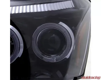 Spec-D Dual Halo Projector Headlights (Glossy Black Housing/Smoked Lens) Dodge Magnum 2005-2007 - 2LHP-MAG05G-TM