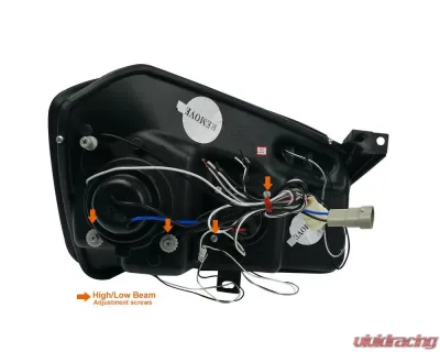 Spec-D Dual Halo Projector Headlights (Glossy Black Housing/Smoked Lens) Dodge Magnum 2005-2007 - 2LHP-MAG05G-TM