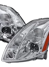 Spec-D Projector Headlights w/ Amber Reflectors (Chrome Housing/Clear Lens) Nissan Maxima 2004-2006                                     - 2LHP-MAX04-RS - Image 10