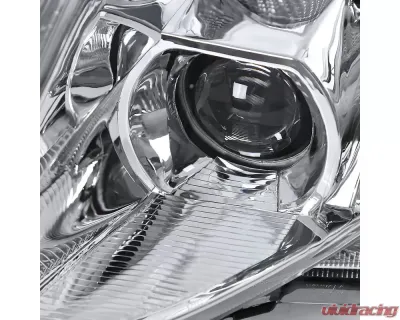 Spec-D Projector Headlights w/ Amber Reflectors (Chrome Housing/Clear Lens) Nissan Maxima 2004-2006 - 2LHP-MAX04-RS