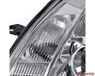 Spec-D Projector Headlights w/ Amber Reflectors (Chrome Housing/Clear Lens) Nissan Maxima 2004-2006 - 2LHP-MAX04-RS