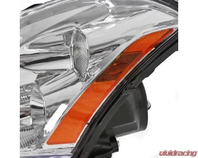 Spec-D Projector Headlights w/ Amber Reflectors (Chrome Housing/Clear Lens) Nissan Maxima 2004-2006 - 2LHP-MAX04-RS