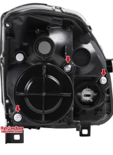 Spec-D Projector Headlights w/ Amber Reflectors (Chrome Housing/Clear Lens) Nissan Maxima 2004-2006                                     - 2LHP-MAX04-RS - Image 9