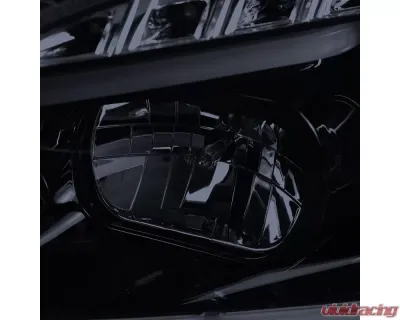 Spec-D LED Bar Projector Headlights w/ LED Turn Signal Lights (Glossy Black Housing/Smoked Lens) Chevrolet Malibu 2008-2012 - 2LHP-MBU08G-TM