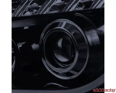 Spec-D LED Bar Projector Headlights w/ LED Turn Signal Lights (Glossy Black Housing/Smoked Lens) Chevrolet Malibu 2008-2012 - 2LHP-MBU08G-TM