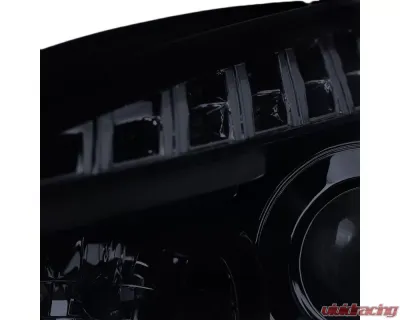 Spec-D LED Bar Projector Headlights w/ LED Turn Signal Lights (Glossy Black Housing/Smoked Lens) Chevrolet Malibu 2008-2012 - 2LHP-MBU08G-TM