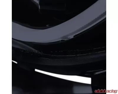 Spec-D LED Bar Projector Headlights w/ LED Turn Signal Lights (Glossy Black Housing/Smoked Lens) Chevrolet Malibu 2008-2012 - 2LHP-MBU08G-TM