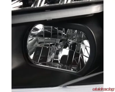 Spec-D LED Bar Projector Headlights w/ LED Turn Signal Lights (Matte Black Housing/Clear Lens) Chevrolet Malibu 2008-2012 - 2LHP-MBU08JM-TM