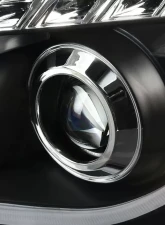 Spec-D LED Bar Projector Headlights w/ LED Turn Signal Lights (Matte Black Housing/Clear Lens) Chevrolet Malibu 2008-2012                                     - 2LHP-MBU08JM-TM - Image 4