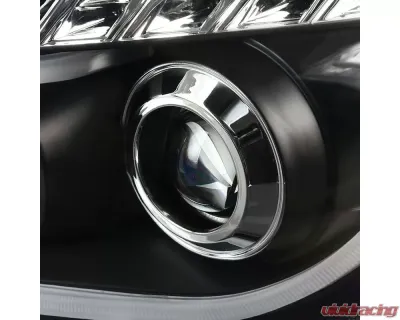 Spec-D LED Bar Projector Headlights w/ LED Turn Signal Lights (Matte Black Housing/Clear Lens) Chevrolet Malibu 2008-2012 - 2LHP-MBU08JM-TM