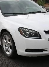 Spec-D LED Bar Projector Headlights w/ LED Turn Signal Lights (Matte Black Housing/Clear Lens) Chevrolet Malibu 2008-2012                                     - 2LHP-MBU08JM-TM - Image 10