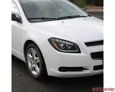 Spec-D LED Bar Projector Headlights w/ LED Turn Signal Lights (Matte Black Housing/Clear Lens) Chevrolet Malibu 2008-2012 - 2LHP-MBU08JM-TM