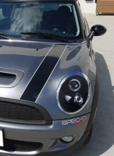 Spec-D Halo Projector Headlights (Glossy Black Housing/Smoked Lens) Mini Cooper | Cooper S 2007-2015                                     - 2LHP-MINI06G-TM - Image 3