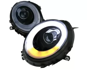 Spec-D Projector Headlights w/ LED Turn Signal Lights (Glossy Black Housing/Smoke Lens) Mini Cooper | Cooper S 2007-2015