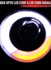 Spec-D Projector Headlights w/ LED Turn Signal Lights (Matte Black Housing/Clear Lens) Mini Cooper | Cooper S 2007-2015                                     - 2LHP-MINI06JM-V2-TM - Image 2