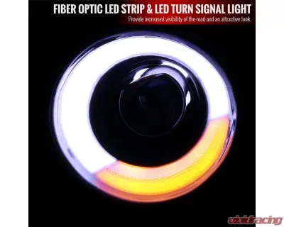 Spec-D Projector Headlights w/ LED Turn Signal Lights (Matte Black Housing/Clear Lens) Mini Cooper | Cooper S 2007-2015 - 2LHP-MINI06JM-V2-TM