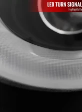 Spec-D Projector Headlights w/ LED Turn Signal Lights (Matte Black Housing/Clear Lens) Mini Cooper | Cooper S 2007-2015                                     - 2LHP-MINI06JM-V2-TM - Image 5