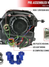 Spec-D Projector Headlights w/ LED Turn Signal Lights (Matte Black Housing/Clear Lens) Mini Cooper | Cooper S 2007-2015                                     - 2LHP-MINI06JM-V2-TM - Image 8