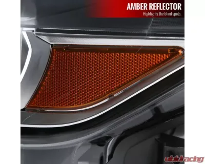 Spec-D LED Strip Xenon HID Projector Headlights - Driver Side Only (Matte Black Housing/Clear Lens) Ford Mustang | Shelby 2015-2020 - 2LHP-MST15JM-L-RO
