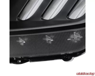 Spec-D LED Strip Xenon HID Projector Headlights - Passenger Side Only (Matte Black Housing/Clear Lens) Ford Mustang | Shelby 2015-2020 - 2LHP-MST15JM-R-RO