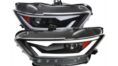 Spec-D Switchback Sequential LED Turn Signal Projector Headlights (Matte Black Housing/Clear Lens) Ford Mustang 2015-2022                                     - 2LHP-MST15JM-SQ-RS - Image 10