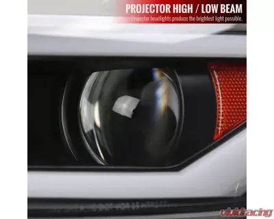 Spec-D Switchback Sequential LED Turn Signal Projector Headlights (Matte Black Housing/Clear Lens) Ford Mustang 2015-2022 - 2LHP-MST15JM-SQ-RS