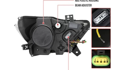 Spec-D Switchback Sequential LED Turn Signal Projector Headlights (Matte Black Housing/Clear Lens) Ford Mustang 2015-2022                                     - 2LHP-MST15JM-SQ-RS - Image 9