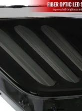 Spec-D LED Strip Xenon HID Projector Headlights (Black Housing/Smoke Lens) Ford Mustang | Shelby 2015-2020                                     - 2LHP-MST15SM-RO - Image 4
