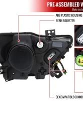 Spec-D Switchback Sequential LED Turn Signal Projector Headlights (Matte Black Housing/Smoked Lens) Ford Mustang 2015-2020                                     - 2LHP-MST15SM-SQ-RO - Image 9