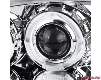 Spec-D Dual Halo Projector Headlights (Chrome Housing/Clear Lens) Ford Mustang 1994-1998 - 2LHP-MST94-TM