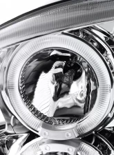 Spec-D Dual Halo Projector Headlights (Chrome Housing/Clear Lens) Ford Mustang 1994-1998                                     - 2LHP-MST94-TM - Image 4