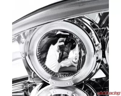 Spec-D Dual Halo Projector Headlights (Chrome Housing/Clear Lens) Ford Mustang 1994-1998 - 2LHP-MST94-TM