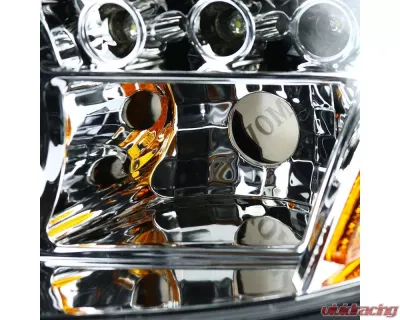 Spec-D Dual Halo Projector Headlights (Chrome Housing/Clear Lens) Ford Mustang 1994-1998 - 2LHP-MST94-TM