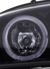 Spec-D Dual Halo Projector Headlights (Glossy Black Housing/Smoke Lens) Ford Mustang 1994-1998                                     - 2LHP-MST94G-TM - Image 4