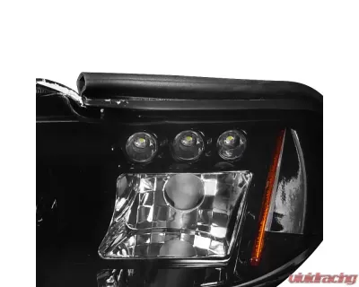 Spec-D Dual Halo Projector Headlights (Glossy Black Housing/Smoke Lens) Ford Mustang 1994-1998 - 2LHP-MST94G-TM