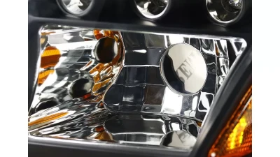 Spec-D Dual Halo Projector Headlights (Matte Black Housing/Clear Lens) Ford Mustang 1994-1998                                     - 2LHP-MST94JM-TM - Image 5