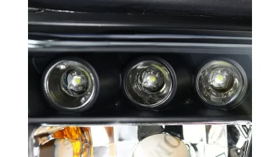 Spec-D Dual Halo Projector Headlights (Matte Black Housing/Clear Lens) Ford Mustang 1994-1998                                     - 2LHP-MST94JM-TM - Image 6