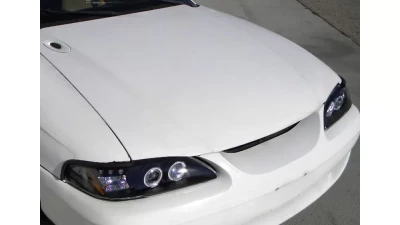 Spec-D Dual Halo Projector Headlights (Matte Black Housing/Clear Lens) Ford Mustang 1994-1998                                     - 2LHP-MST94JM-TM - Image 10