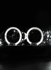 Spec-D Dual Halo Projector Headlights (Chrome Housing/Clear Lens) Ford Mustang 1999-2004                                     - 2LHP-MST99-TM - Image 2