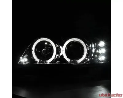 Spec-D Dual Halo Projector Headlights (Chrome Housing/Clear Lens) Ford Mustang 1999-2004 - 2LHP-MST99-TM