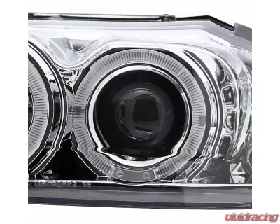 Spec-D Dual Halo Projector Headlights (Chrome Housing/Clear Lens) Ford Mustang 1999-2004 - 2LHP-MST99-TM