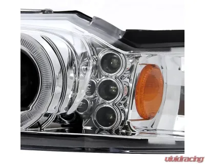 Spec-D Dual Halo Projector Headlights (Chrome Housing/Clear Lens) Ford Mustang 1999-2004 - 2LHP-MST99-TM