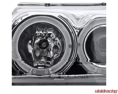 Spec-D Dual Halo Projector Headlights (Chrome Housing/Clear Lens) Ford Mustang 1999-2004 - 2LHP-MST99-TM