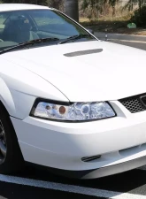 Spec-D Dual Halo Projector Headlights (Chrome Housing/Clear Lens) Ford Mustang 1999-2004                                     - 2LHP-MST99-TM - Image 10