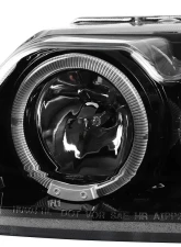 Spec-D Dual Halo Projector Headlights (Jet Black Housing/Clear Lens) Ford Mustang 1999-2004                                     - 2LHP-MST99BK-TM - Image 3