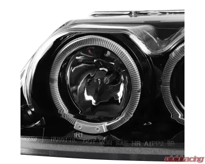 Spec-D Dual Halo Projector Headlights (Jet Black Housing/Clear Lens) Ford Mustang 1999-2004 - 2LHP-MST99BK-TM
